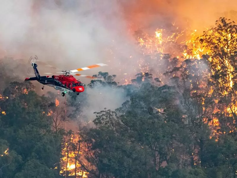 Helicopter view of the Blue Mountains